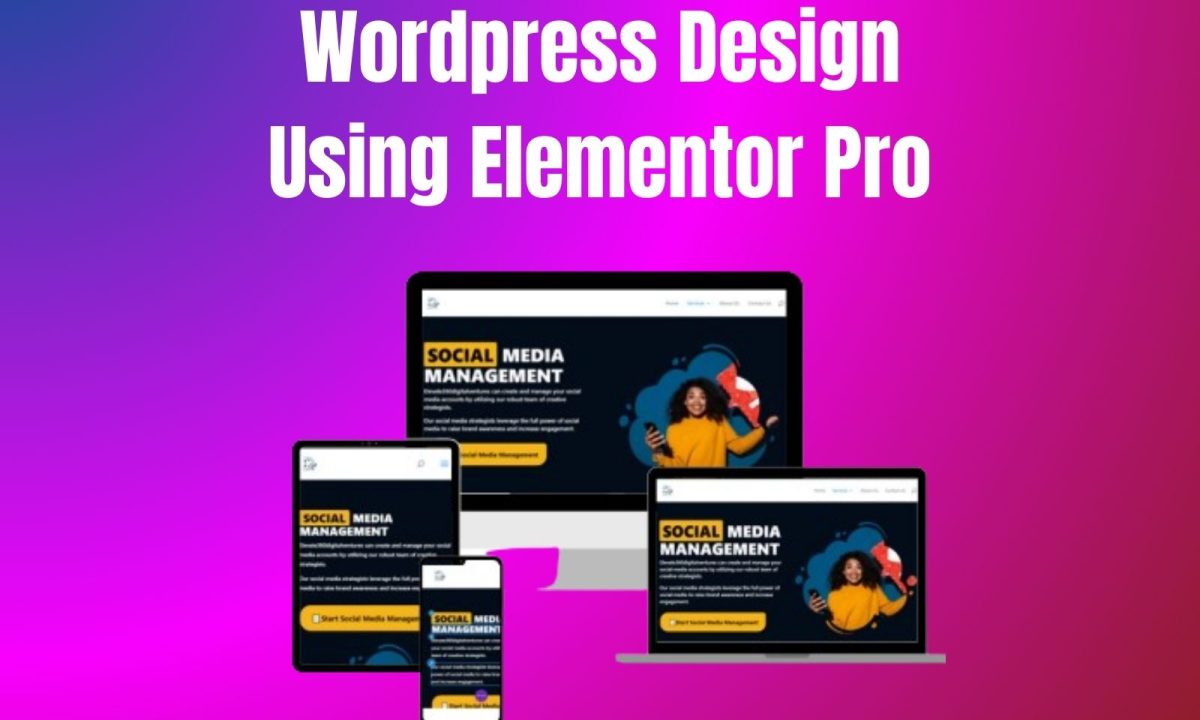 Wordpress Design Using Elementor Pro